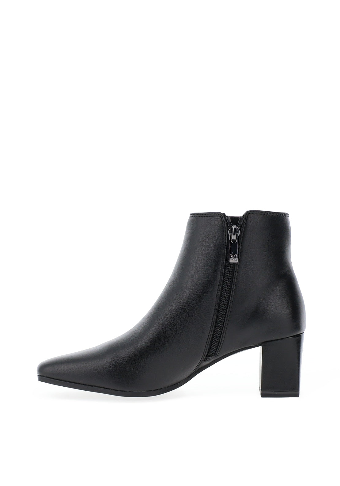 Caprice Square Toe Heeled Ankle Boots, Black