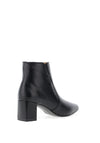 Caprice Square Toe Heeled Ankle Boots, Black