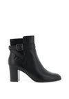 Caprice Leather Multi Strap High Heeled Boots, Black