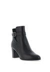 Caprice Leather Multi Strap High Heeled Boots, Black