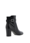 Caprice Leather Multi Strap High Heeled Boots, Black