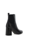 Caprice Leather Geo Heeled Boots, Black
