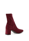 Caprice Wide Fit High Ankle Sock Boot, Wine