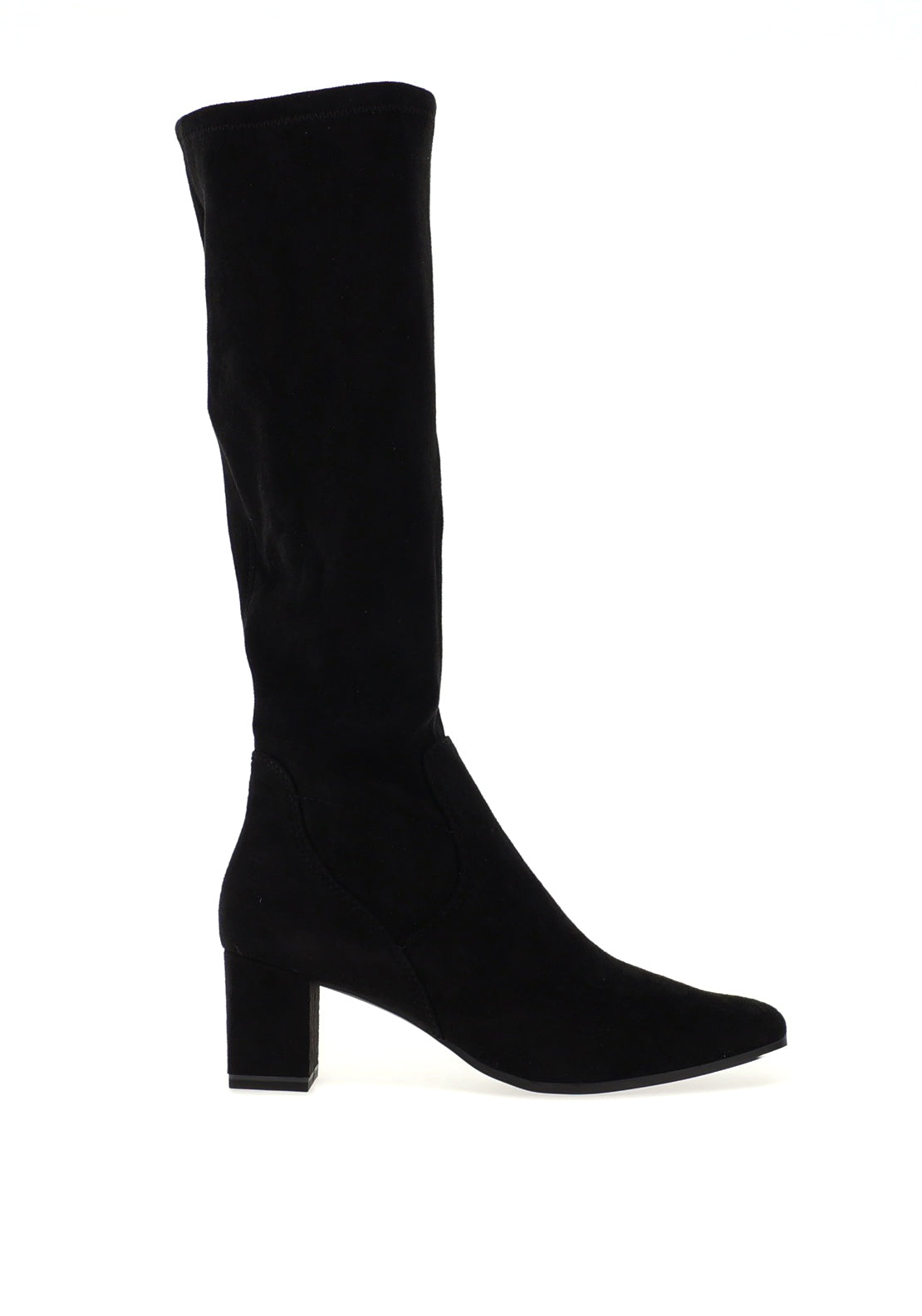 Caprice Knee High Heeled Boots, Black - McElhinneys