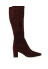 Caprice Wide Fit Knee-High Sock Boot, Dark Brown