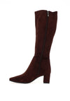 Caprice Wide Fit Knee-High Sock Boot, Dark Brown