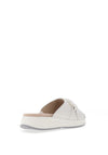 Caprice Leather Chain Slip on Sandals, White