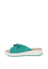 Caprice Suede Chain Slip on Sandals, Emerald