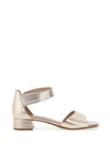 Caprice Suede Block Heel Sandals, Gold