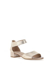 Caprice Suede Block Heel Sandals, Gold