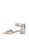Caprice Suede Block Heel Sandals, Gold