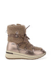 Caprice Fleece Lace Up Snow Boots, Bronze
