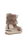 Caprice Fleece Lace Up Snow Boots, Bronze