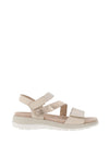 Caprice Leather Multi Strapped Sandals, Beige