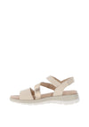 Caprice Leather Multi Strapped Sandals, Beige