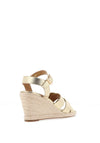CARL SCARPA Liscata Faux Leather Criss Cross Wedge Heeled Sandals, Gold
