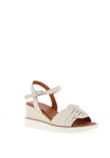 CARL SCARPA Modena Leather Knot Detail Heeled Sandals, Off White