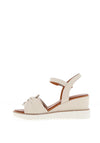 CARL SCARPA Modena Leather Knot Detail Heeled Sandals, Off White