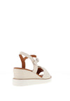 CARL SCARPA Modena Leather Knot Detail Heeled Sandals, Off White