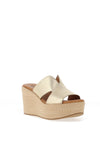 CARL SCARPA Rosini Wedge Mule Sandals, Gold