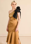 Sisters By Caroline Kilkenny Kennedy Sequin Satin Maxi Dress, Gold