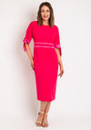 Caroline Kilkenny Aria Ribbon Sleeve Midi Dress, Watermelon