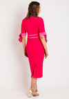 Caroline Kilkenny Aria Ribbon Sleeve Midi Dress, Watermelon