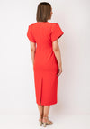 Caroline Kilkenny Cloud V Neck Pencil Dress, Orange