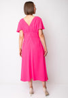 Caroline Kilkenny Molly V Neck Flared Dress, Pink