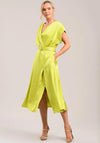 Caroline Kilkenny Calm Wrap Belt Midi Dress, Green