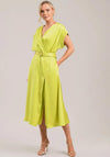 Caroline Kilkenny Calm Wrap Belt Midi Dress, Green