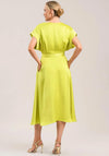 Caroline Kilkenny Calm Wrap Belt Midi Dress, Green