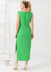 Caroline Kilkenny Erin Satin Shoulder Pencil Dress, Green