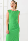 Caroline Kilkenny Erin Satin Shoulder Pencil Dress, Green