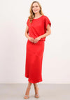 Caroline Kilkenny Ruth Asymmetric Dress, Red