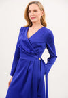 Caroline Kilkenny Kamila Wrap Dress, Blue Mauve
