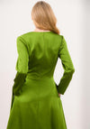 Caroline Kilkenny Kamila Wrap Dress, Forest Green