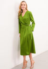 Caroline Kilkenny Kamila Wrap Dress, Forest Green