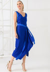 Caroline Kilkenny Misty V Neck Midi Dress, Sky Blue