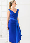 Caroline Kilkenny Misty V Neck Midi Dress, Sky Blue