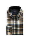 Casa Moda Plaid Shirt, Brown & Blue Multi