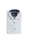Casa Moda Geo Circle Print Shirt, White & Blue