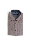 Casa Moda Geo Print Shirt, Red Multi
