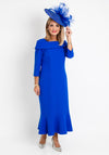 Cassandra Fishtail Midi Dress, Royal Blue