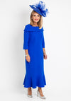 Cassandra Fishtail Midi Dress, Royal Blue