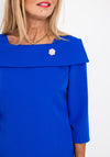 Cassandra Fishtail Midi Dress, Royal Blue