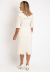 Casandra Madi Textured Pencil Midi Dress, Cream