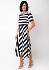 Coco Doll Hara Striped A-Line Dress, Black and Beige