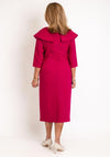 Cassandra Amara Embellished Collar Midi Dress, Magenta
