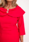 Cassandra Amara Embellished Collar Midi Dress, Pink